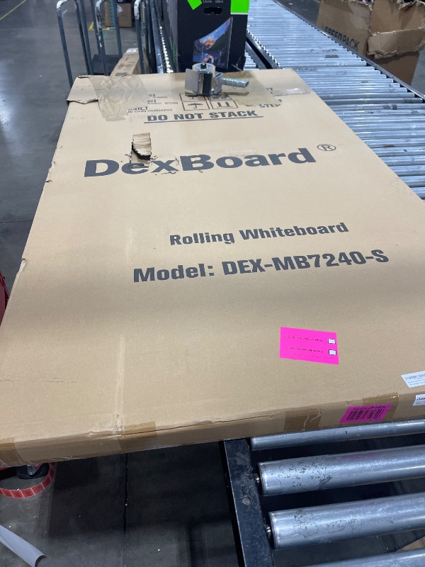 Photo 1 of DexBoard 72" x 40" Height-Adjustable Mobile Whiteboard | Double-Sided Magnetic Dry Erase Board on 360° Rolling Stand | Large Reversible Whiteboard for Office, Classroom & Home, Silver