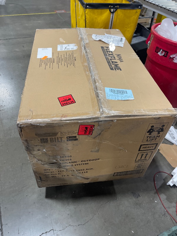 Photo 1 of Ninja FlexFlame, Grill and Smoker, Electric and Propane Grill, Roaster, BBQ Grill, 5-in-1 Cooking System, 3 Burner, Digital Control, Outdoor Cooking, Griddle, Pizza Maker, Stainless Steel, PG301