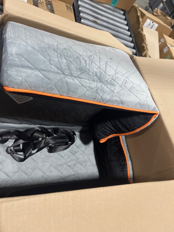 Photo 1 of VavoPaw Car Seat for Large Medium Dog, Dog Booster Seats Under 60Lbs or 2 Small Dogs Washable, Pet Car Seats with 2 Safety Leashes, Dogs Sofa Bed Cushion Add Thick Sponge, Pet Cars Carrier for Travel