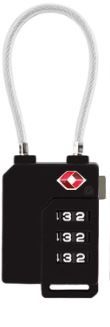 Photo 1 of TSA Lock Security 3 Digit Combination Suitcase Luggage Bag Code Lock Padlock (Black-1-Pack)