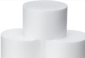 Photo 1 of Suclain 3 Pack Round Foam Cake Dummy Tall Fake Wedding Cake for Decorating Valentine Day Baby Shower Birthday Party, White(6 x 4 Inch)