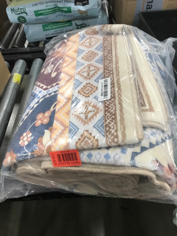 Photo 1 of TTelephant 5x7 Washable Area Rug with Non-Slip Backing Low-Pile Soft Moroccan Printed Rugs for Living Room Bedroom Dining Room Farmhouse Home Office- Multi