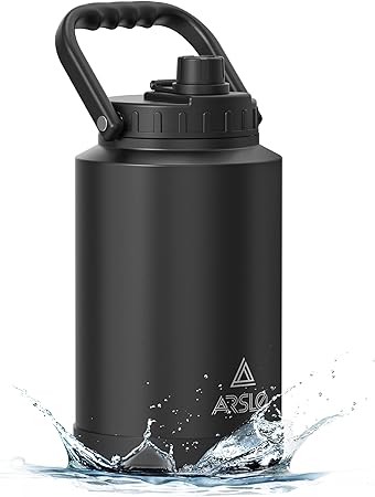 Photo 1 of large Insulated Water Jug With Handle, One Gallon Insulated Water Bottle, 1 Gallon Stainless Steel Water Jug