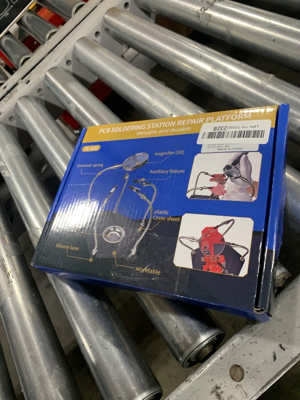 Photo 1 of Kaisiking Helping Hand Soldering Third Hand Soldering Tool PCB Holder with Soldering Iron Stand, Metal Base Flexible Metal Arms for Soldering, Electronic Repair