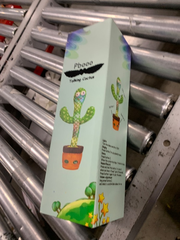 Photo 1 of Pbooo Dancing Talking Cactus Mimicking Toy,Talking Repeat Singing Sunny Cactus Toy 120 Pcs Songs for Baby 15S Record Your Sound Sing+Dancing+Recording+LED