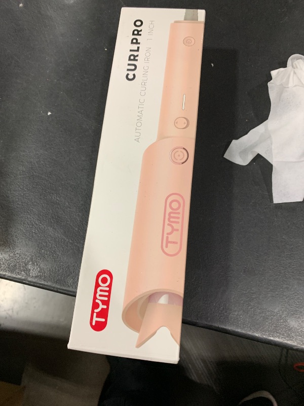 Photo 1 of TYMO Automatic Rotating Curling Iron - TYMO CURLPRO Beach Waves Curling Wand, Portable Hair Curler, 500 Million Ionic, Dual Voltage & Lightweight for Travel, Ceramic Coating, 1 Inch, Pink