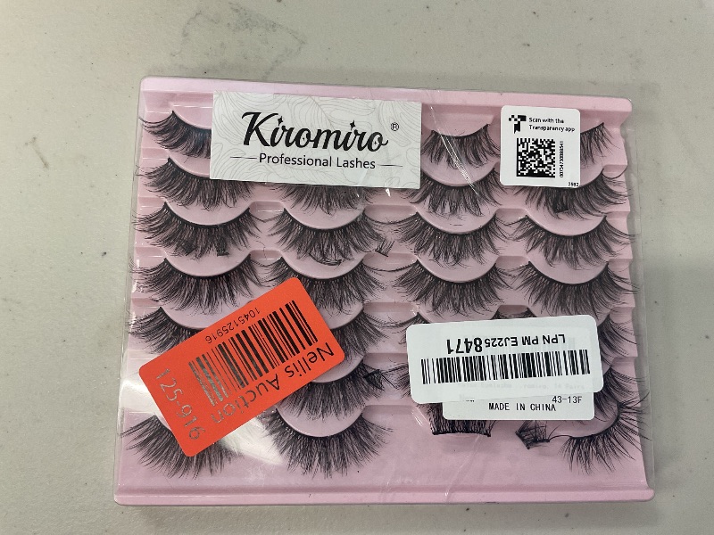Photo 1 of False Eyelashes 14mm Faux 3D Mink Lashes Natural Look Cat Eye Wispy Lashes Pack by Kiromiro, 14 Pairs