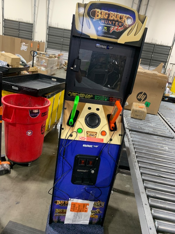 Photo 1 of Arcade1Up Big Buck Hunter Pro Deluxe Arcade Machine for Home, 5-Foot-Tall Stand-up Cabinet, 4 Classic Games, and 17-inch Screen