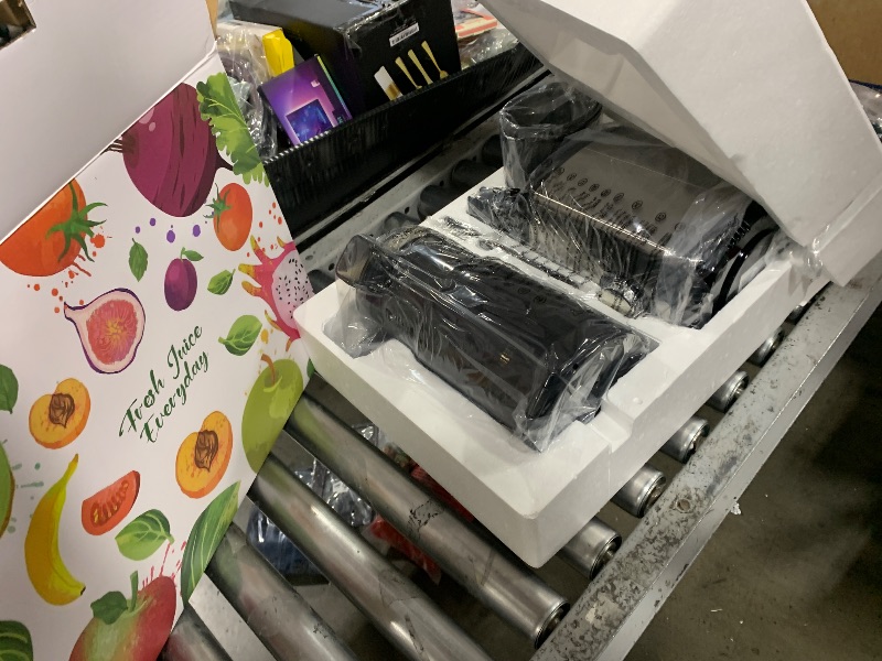 Photo 1 of Cold Press Juicer Machines,Fretta Slow Masticating Juicers with 5.3" Large Feed Chute Fit Whole Fruits & Vegetable Easy Clean Self Feeding Juice Extractor,Tritan Material BPA Free 250W,Stainless Steel