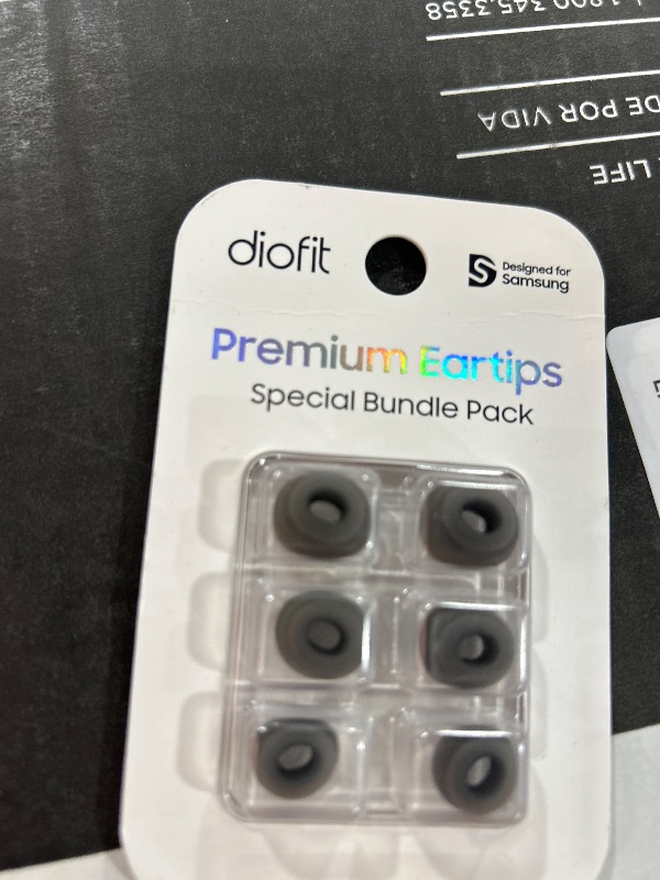Photo 1 of Premium Multi-Flange Eartips for Galaxy Buds3 Pro (Black, Mixed(SML)) – Always Fits, Never Slips