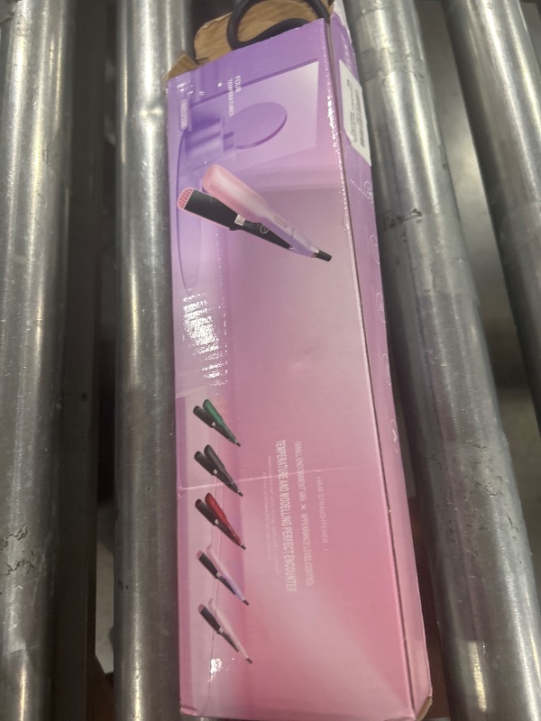 Photo 1 of 1.57 Inch Wider Professional Hair Straightener Flat Iron, 4 Temp Setting 2 in 1 Straightening Curling Iron for Hair Types Flipping Curling Styling Universal Voltage Ceramic Flat Iron for Business