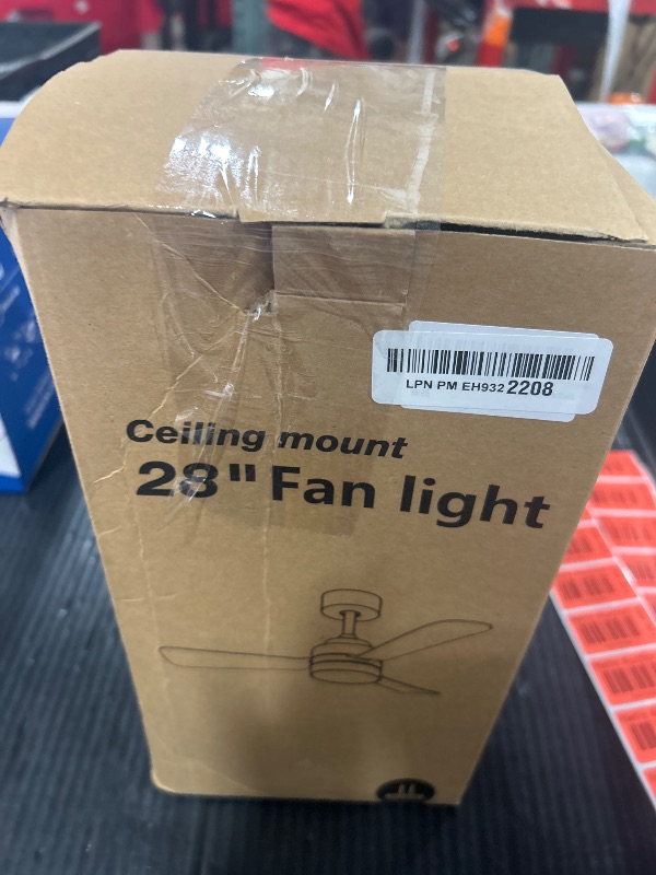 Photo 1 of PBLALA Ceiling Fans with Lights,28" LED Fan Light Hanging with Hook,Hook Type Ceiling Fan,Plug in Ceiling Fan Light,35W,3000-6500k,Remote Control,Portable Fan for Camping Bed,Patios,(Black)