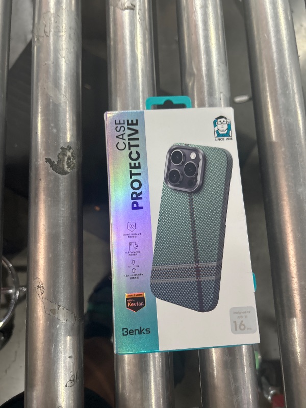 Photo 1 of BENKS for iPhone 16 Pro Case Compatible with Magsafe, [PassionGreen ArmorAir] Built with Dupont Kevlar 600D Aramid, Ultra Slim & Lightweight iPhone 16 Pro Minimalist Case Multicolor