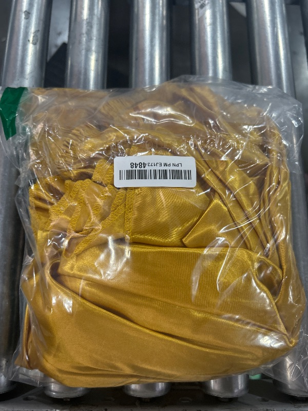 Photo 1 of BACKGARDEN Ladies 20 Yard Elegant Satin Long Full Skirt for Ballroom Belly Dance Performance Costume Dress (Dark Gold)