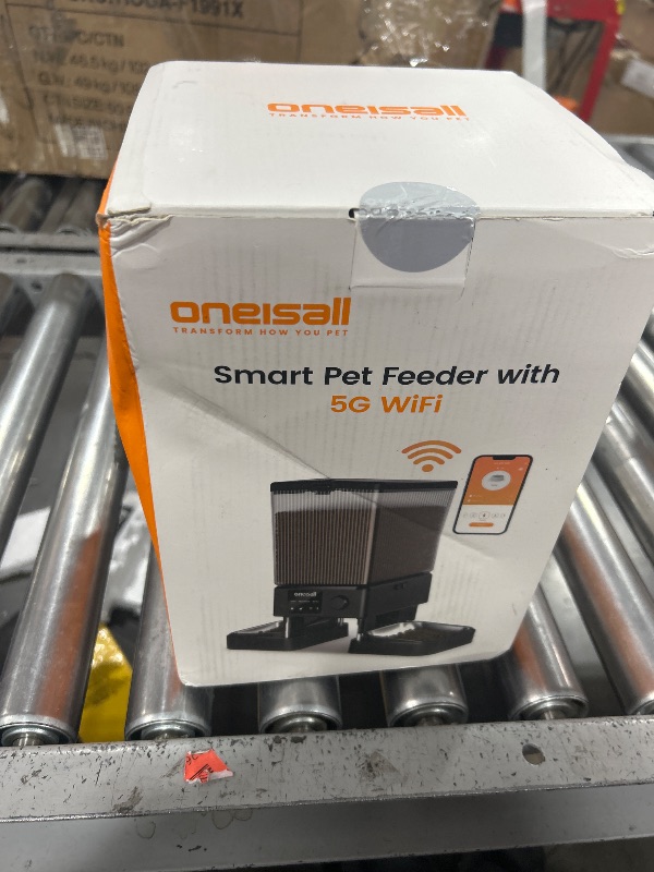 Photo 1 of oneisall Automatic Cat Feeder with 5G WiFi, Automatic Cat Food Dispenser for 2 Cats Small Pets, 20 Cups/5L Timed Dry Food Dispenser with APP Control