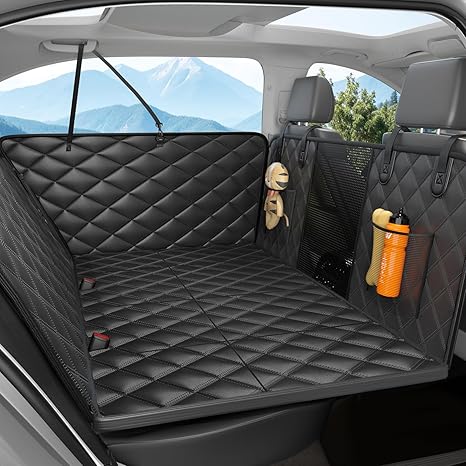 Photo 1 of Dog Car Seat Cover for Back Seat, Hard Bottom Back Seat Extender for Dogs - Supports 400lbs, 2025 New Waterproof, Scratch Resistant, Anti Slip Portable Dog Hammock,Suitable for Cars, SUVs and Trucks
