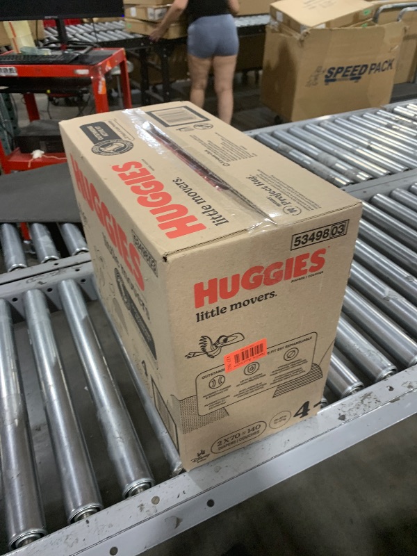 Photo 1 of Huggies Little Movers Baby Diapers, Size 4, 140 ct