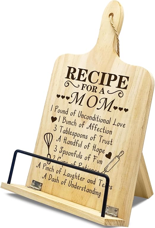 Photo 1 of Mom Gifts, Gifts for Mom Mothers Day - Mom Gifts from Daughters Mother's Day, Cookbook Stand for Kitchen Counter, Recipe Book Holder Gift
