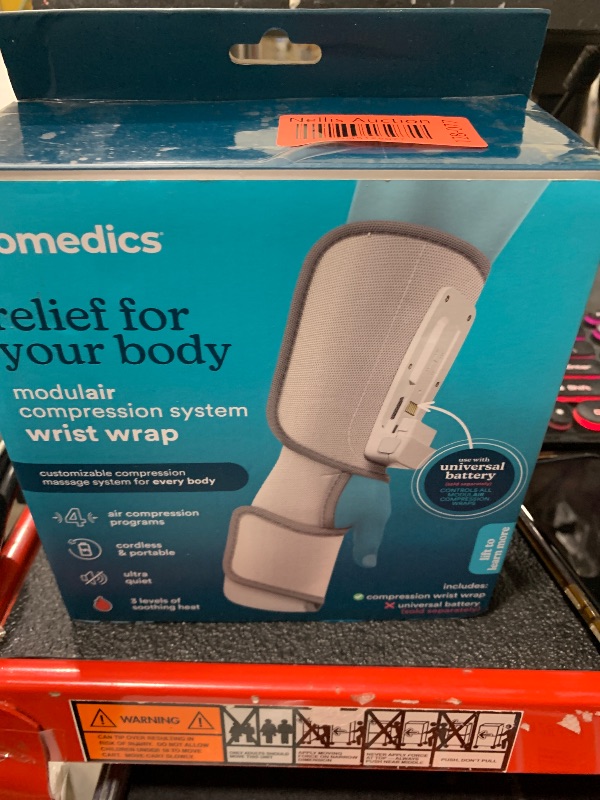Photo 1 of Homedics Modulair Compression Wrist Wrap Massager – Overlapped Compression Therapy with 4 Programs, Adjustable Intensity, Heat Settings, and Compatible with Universal Controller (Sold Separately)
