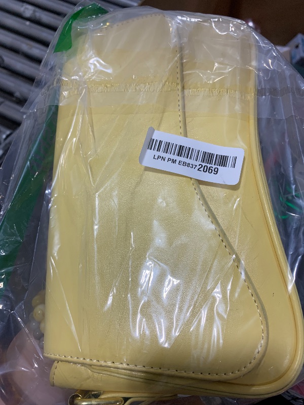 Photo 1 of KAMEILONG Women Saddle Shoulder Bag Y2K Trendy Vegan Leather Purse Retro Hobo Handbags Zipper Clutch with 2 Removable Strap (Yellow)