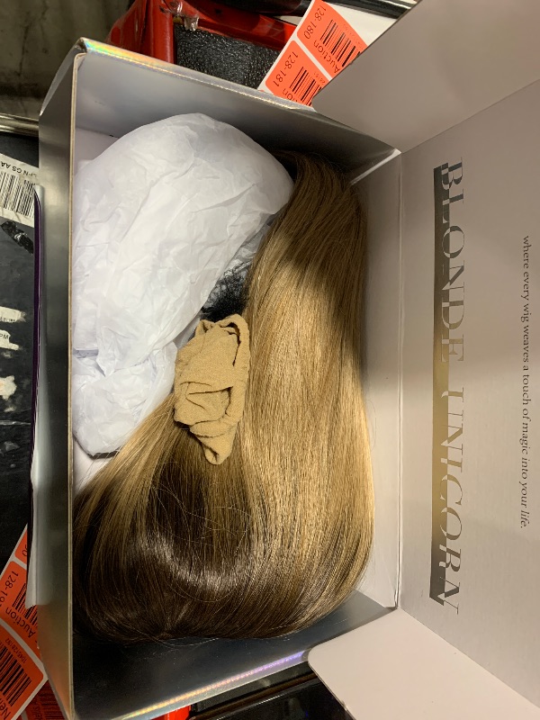 Photo 1 of BLONDE UNICORN Ash Brown 12 Inch Bob Wig with Bangs 100% Human Hair,Shoulder Length Wigs for White Women Daily Use 180 Density