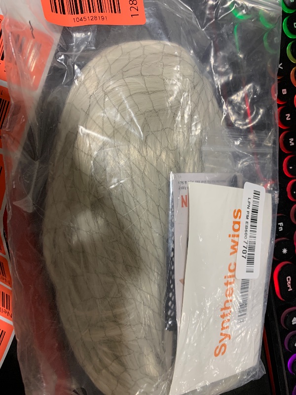 Photo 1 of LeMarnia Black Glasses and Off-White Plush Wig for Gojo Satoru Cosplay Halloween Costume Party Wig