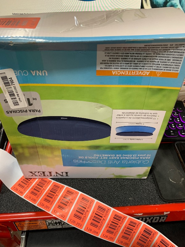 Photo 1 of 10-Foot Round Easy Set Pool Cover by Intex