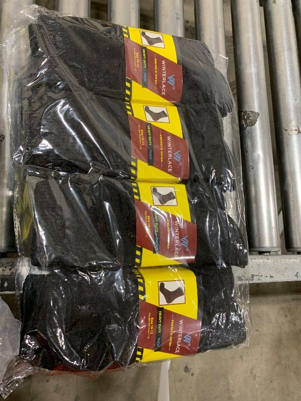 Photo 1 of Bulk Thermal Work Socks for Men, Heavy Duty Thick Winter Boot Sock