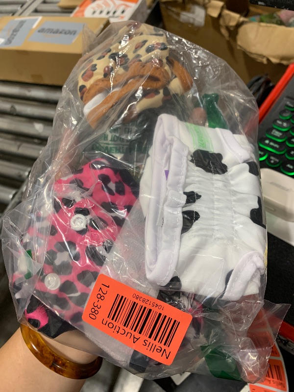 Photo 1 of wegreeco Luxury Washable Reusable Dog Diapers (Stylish Pattern) - Female Dog Diapers, Doggie Diapers, 3 Pack (Cheetah Print, Small)