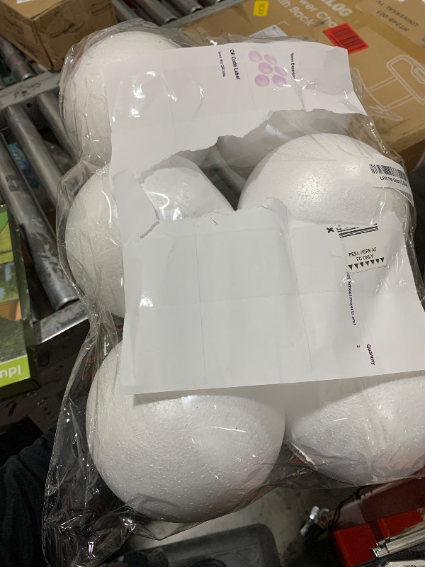 Photo 1 of CCINEE 6PCS 6 Inch White Foam Balls Polystyrene Craft Balls Foam Balls for Art, Craft, Household, School Projects and Christmas Easter Party Decorations Supply