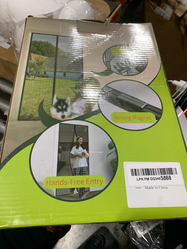 Photo 1 of Magnetic Screen Door - Fit for Door Size:36 x 82 Inch, Screen Itself Size:38"x83", Hands Free Mesh Partition,Heavy Duty Curtain Keeps Bugs Out, Frame Hook & Loop, Pet and Kid Friendly