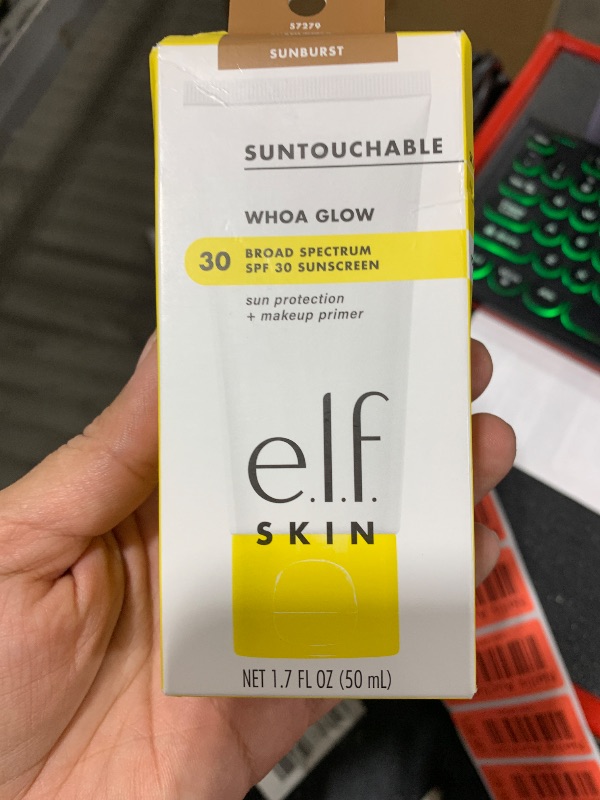 Photo 1 of e.l.f. SKIN Suntouchable Whoa Glow SPF 30, Sunscreen & Makeup Primer For A Glowy Finish, Made With Hyaluronic Acid, Vegan & Cruelty-Free, Packaging May Vary, Sunburst
