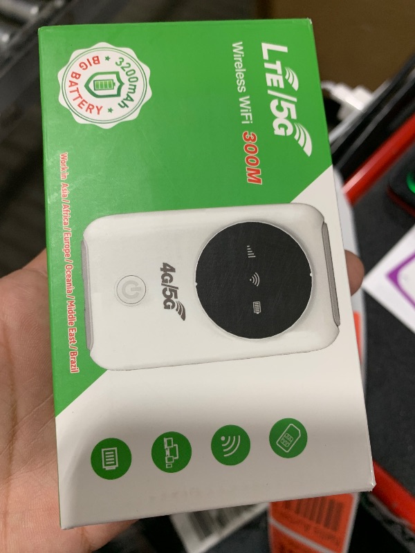 Photo 1 of 4G/5G WiFi Hotspot, Unlocked USB WiFi Modem with SIM Card Slot, Portable Travel Router for Smartphone Tablet Laptop, Supports 300Mbps, 10 Device Connectivity
