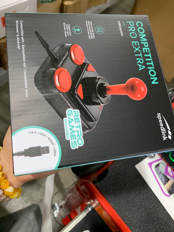 Photo 1 of SPEEDLINK SL-650212-BKRD Competition PRO EXTRA USB Joystick - Anniversary Edition, Retro-Arcade-Stick, schwarz-rot