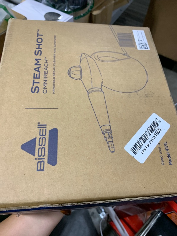 Photo 1 of BISSELL® Steam Shot™ OmniReach handheld portable steam cleaner for tile, grout, windows, bathrooms, kitchens, fabric steaming tool, includes 10 tools