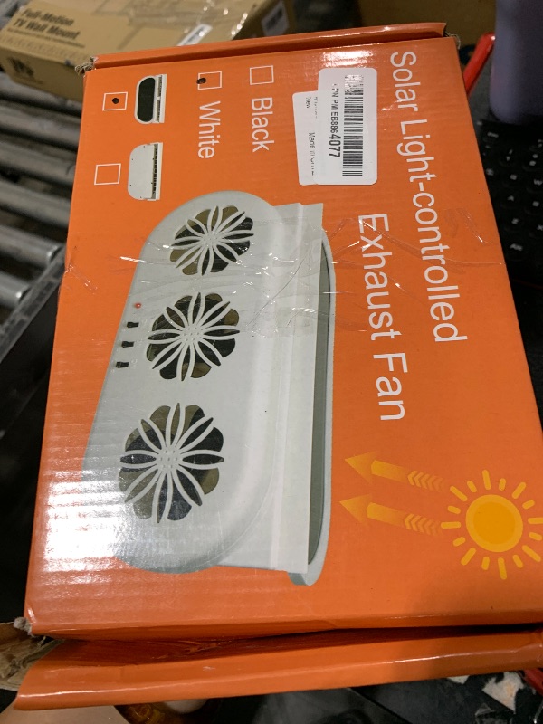 Photo 1 of HPYDIY Solar Car Exhaust Fan, Car Window Exhaust Fan with 3 Air Outlets, Air Circulation in The Car Cooling, Eliminating Odors, Suitable for General Types of Car