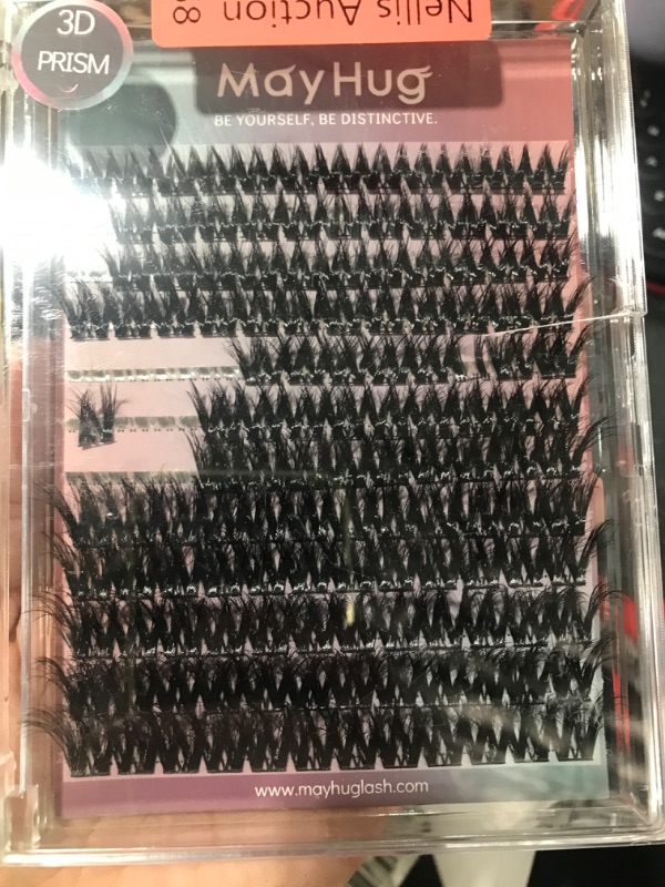 Photo 1 of Mayhug Lash Clusters DIY Eyelash Extensions 144 Clusters Lashes D Curl 3D Eyelash Clusters Extensions Wispy Lashes Cluster Ultra-Soft & Super Light & DIY at Home (Prism)