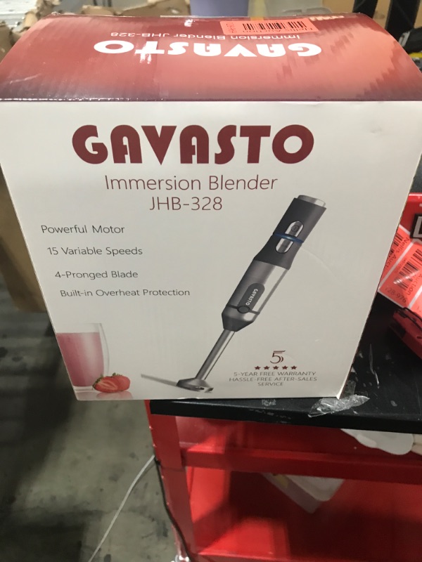 Photo 1 of Gavasto Immersion Blender RPM 16000±10% Hand Blender,15 Speed and Turbo Mode Hand Mixer, 3-in-1 Heavy Duty Copper Motor Stainless Steel Smart Stick with Egg Beaters and Chopper