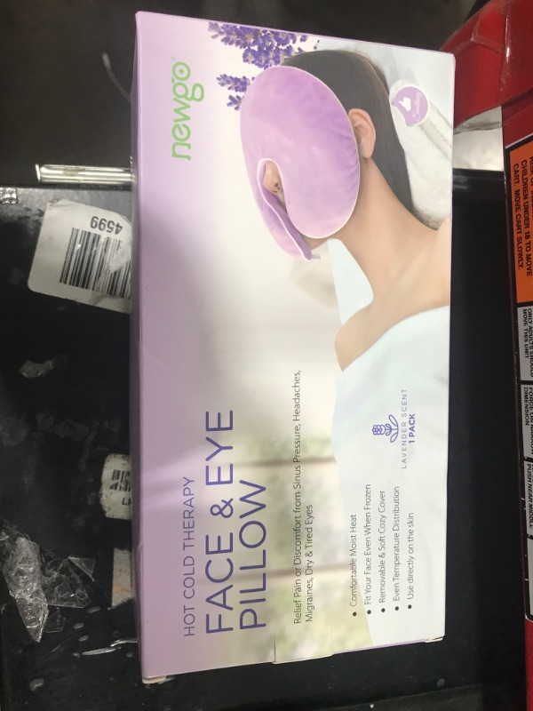 Photo 1 of Heating Pad Sinus Relief Mask Moist Heat Face Eye Mask Microwavable, Warm Compress for Sinus Pressure Relief, Migraine, Tension Headache Relief - Purple