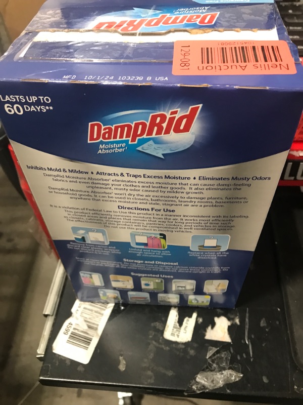 Photo 1 of DampRid Fragrance Free Hanging Moisture Absorber, 16 oz., 3 Pack - Eliminates Musty Odors for Fresher Air, Ideal Moisture Absorbers for Closet, 14% More Moisture Absorbing Power*