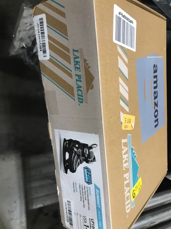 Photo 1 of Summit Boy's Adjustable Ice Skate Black/White Medium (1-4)