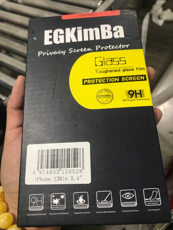Photo 1 of EGKimBa Privacy Screen Protector Compatible with iPhone 13 Mini, 5.4 inch Gradient Colorful Electroplated Anti-Spy Anti-Blue Light Tempered Glass