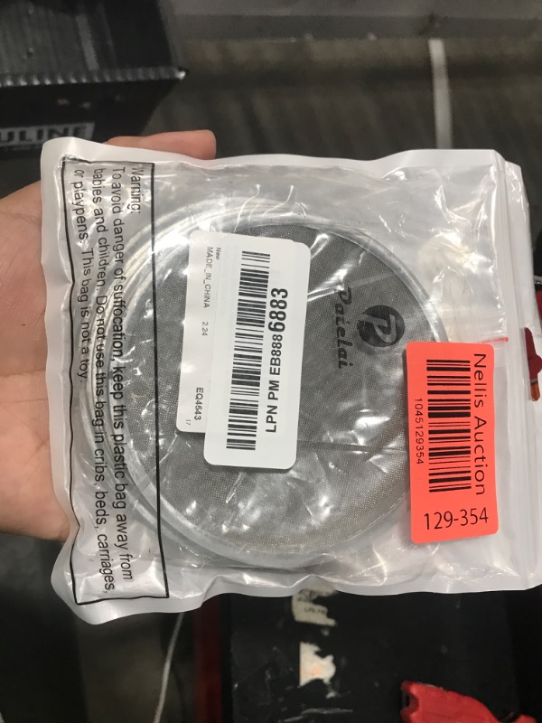 Photo 1 of 8 Pieces Stainless Steel Drink Covers Wine Glass Cover Mesh Ventilated Discs Keeps Debris out Cup Lids Wine Glass Topper for Beverage Cap Outdoors Ventilation Reducing Splashing