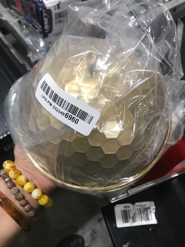 Photo 1 of Sziqiqi Urn Vase Gold Centrepiece: 5.5in Small Vintage Vases Set for Table Decorations - Wedding Vase Elegant for Floral Arrangement - Metal Honeycomb Flower Pot for Party Reception Dinner Table
