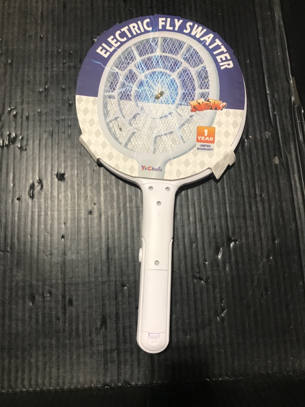 Photo 1 of YsChois Electric Fly Swatter, Bug Zapper, Mosquito Zapper Racket | Gold Zone Voltage, Densest 3 mm Mesh, Apple-Like Weight - AA Battery Powered (not incl.) - Indoor & Outdoor Use with Pro Swat Tips