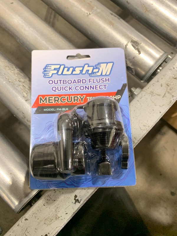 Photo 1 of Flush-M Outboard Quick Connect Flush Kit for Mercury® - Compatible with Verado®, Pro XS®, FourStroke, SeaPro 75HP - 500HP & V10 Models - UV Stable & Durable Glass Filled Nylon Material - Black