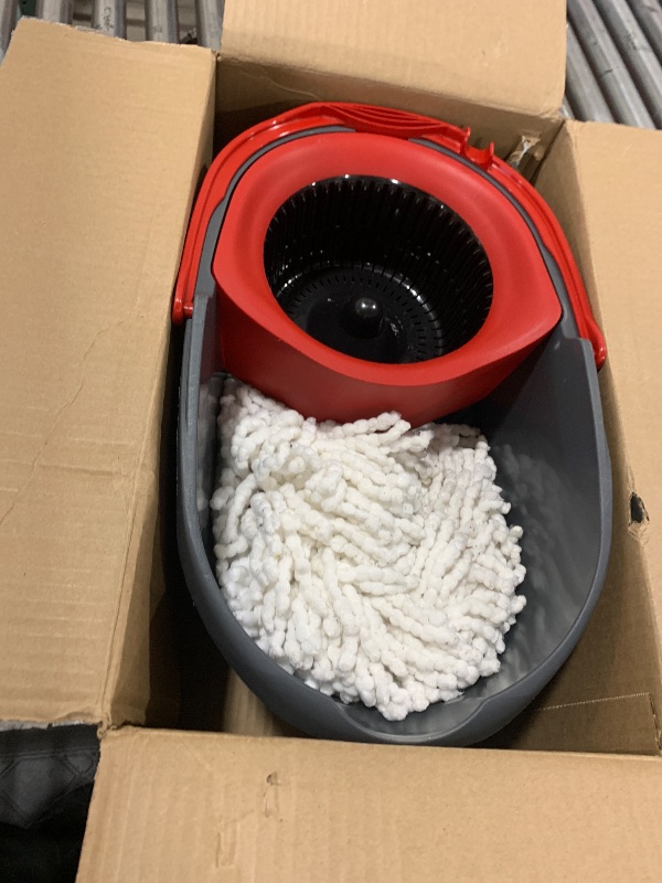 Photo 1 of O-Cedar Easywring Microfiber Spin Mop & Bucket Floor Cleaning System with 3 Extra Refills