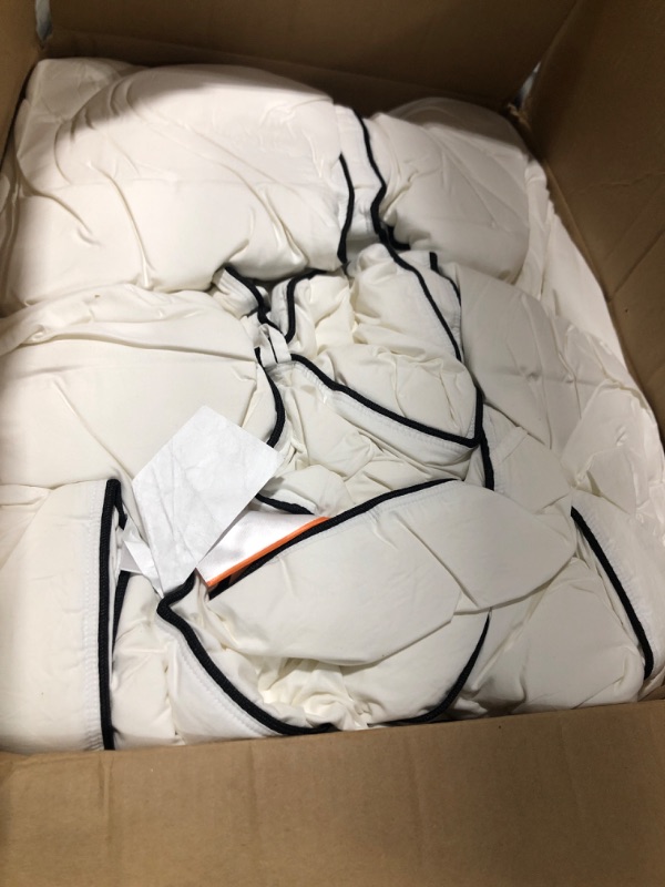 Photo 1 of HYVIF Luxury Lightweight Down Fiber Comforter Oversized King - High Fill Power Thin Duvet Cooling Bed Insert - Ultra-Soft Hotel Collection Comforter - Fluffy and Cozy - Ivory White - 120x98