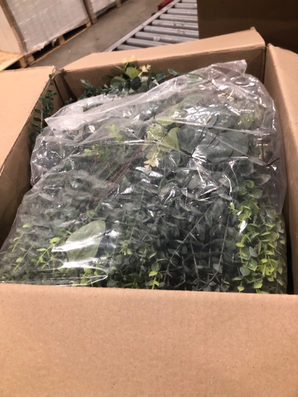 Photo 1 of Ceenna 500 Pcs 6 Kinds Mixed Eucalyptus Leaves Stems Bulk Artificial Eucalyptus Leaves Sprays Silver Dollar Faux Greenery Picks Bundle for Wedding Vase Floral Arrangement Decor