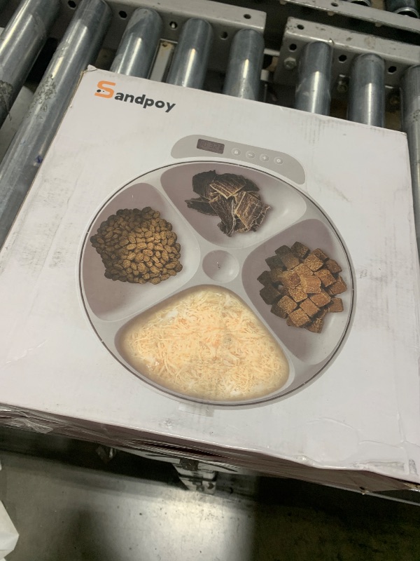 Photo 1 of Automatic Cat Feeder Wet Food,Cordless Wet Pet Food Dispenser with 4 Ice Packs,4 Meals Per Day Fresh Food Refrigerated Container,Programmable Timed Battery Operated Auto Feeder for Kitten/Small Dog